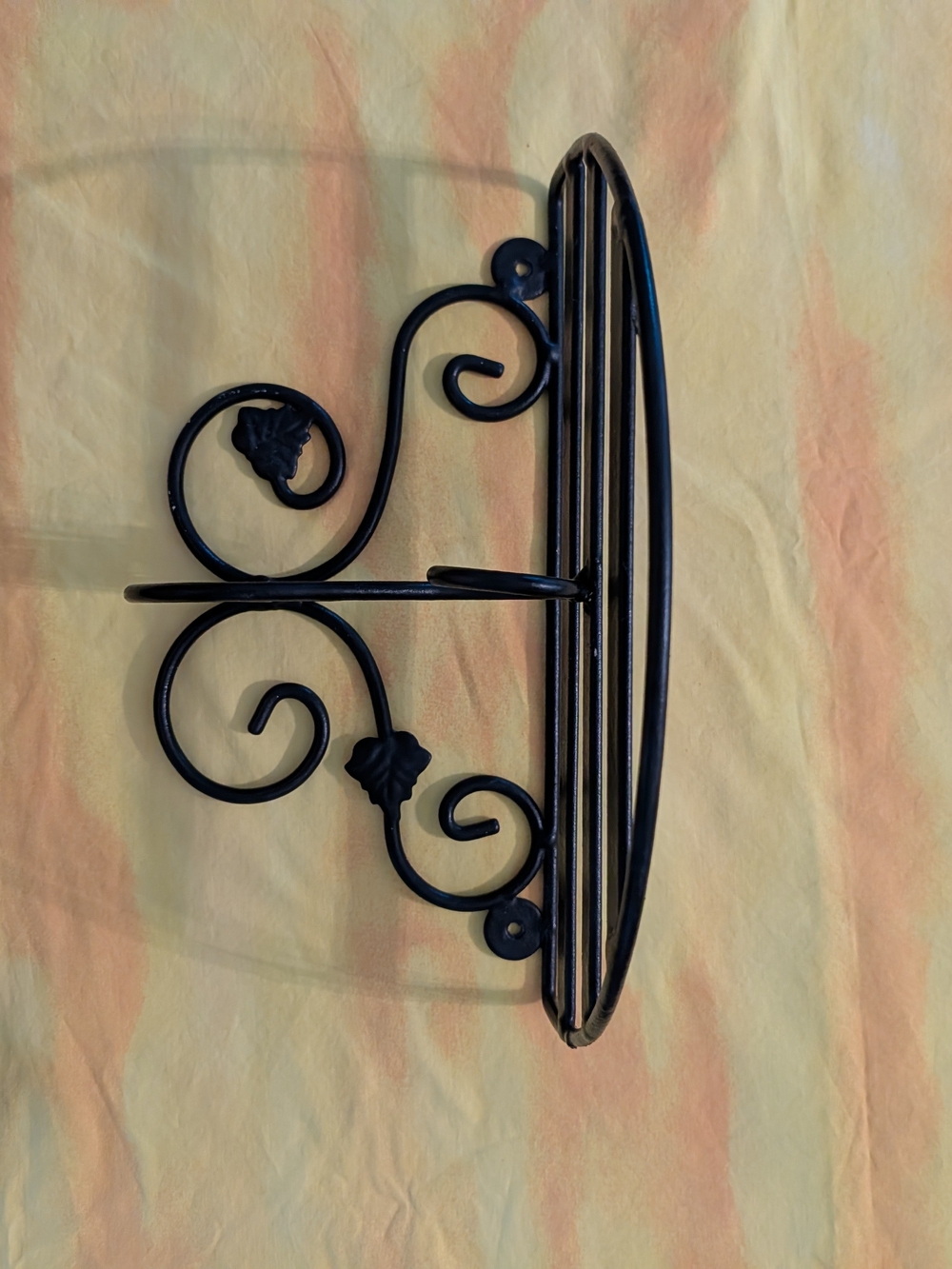 Black Decorative Wall Shelf Brackets - Elegant Scroll Design - Picture 2 of 6